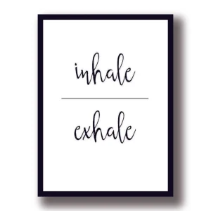 Cuadro Decorativo Frases, Inhale, Exhale, Yoga