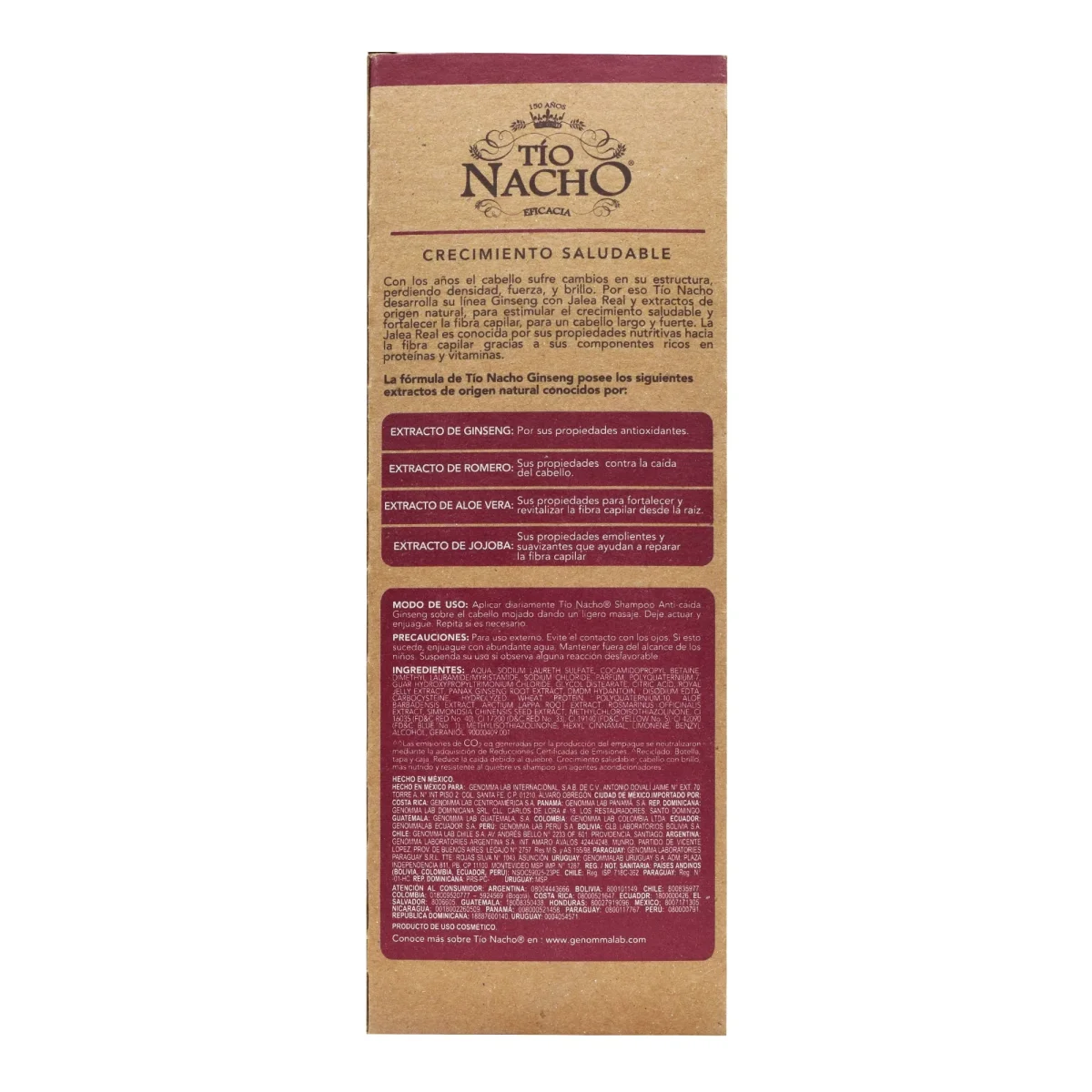 Shampoo Ginseng 415 Ml - Imagen 3