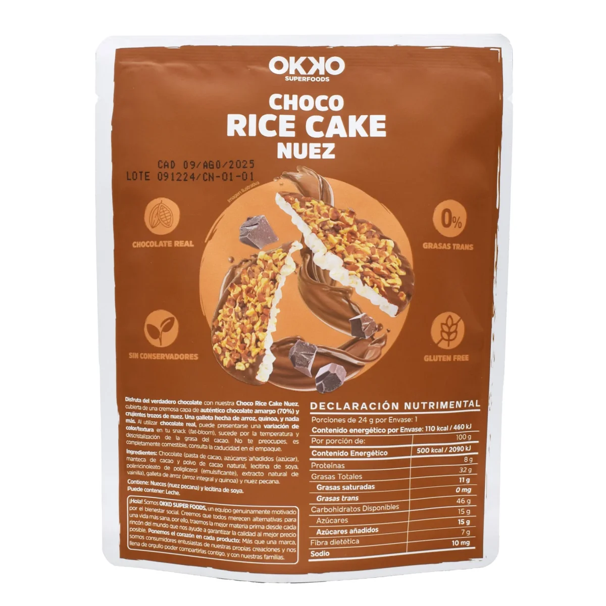Galleta De Arroz Sab Chocolate Y Nuez 28 G - Imagen 3
