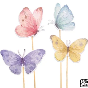 Mariposas con palillo y clip para foto