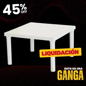 Mesa Auxiliar Plástica Bari Desmontable 0.75m Blanca