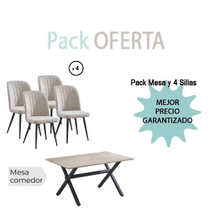Pack Mesa ROYCE W+4 Sillas RORY