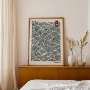 Cuadro Decorativo Japandi, Decoración Japonesa XII Marco Natural PROMO 2X1