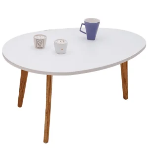 Mesa Ratona Ovalada Selma Blanco/Haya