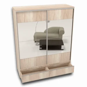 Placard Ropero Moderno Ragazzo 2 Puertas Corredizas Espejo 1.80m